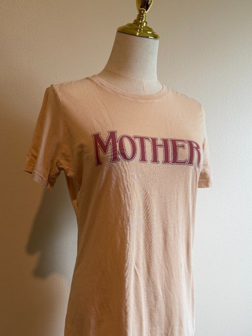 The Bee & The Fox Mother Tee | Peach & Burgundy | Size L - Picture 4 of 7